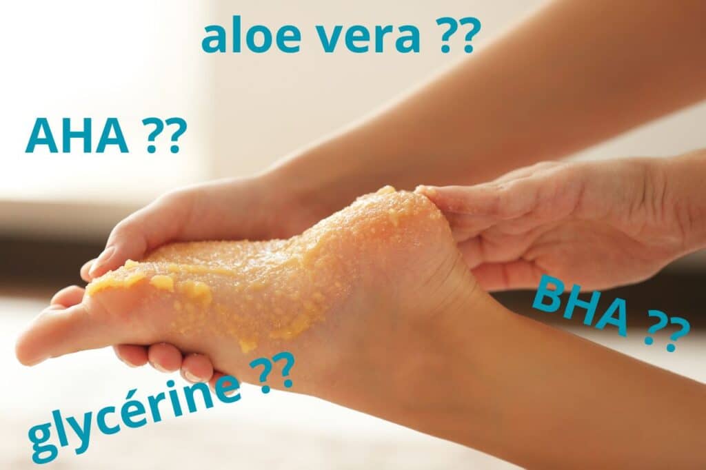 les ingrédients clés des produits de peeling pour les pieds