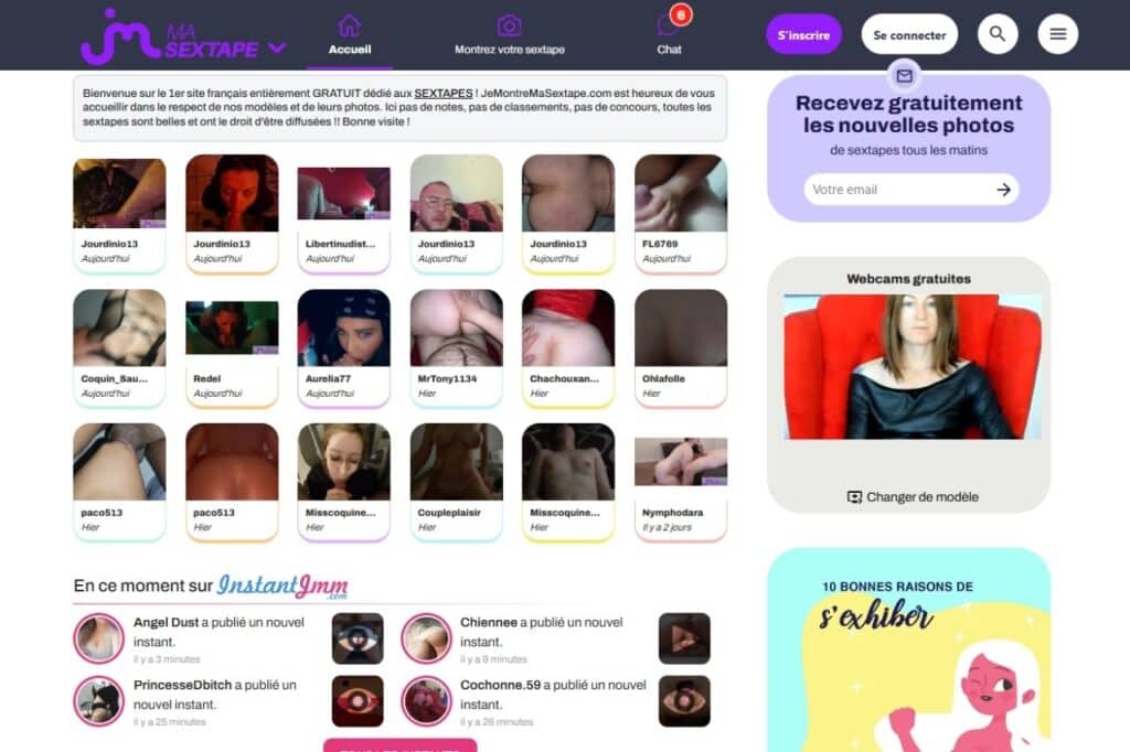 jemontremasextape un site 100 % français dédié aux sextapes amateurs gratuites