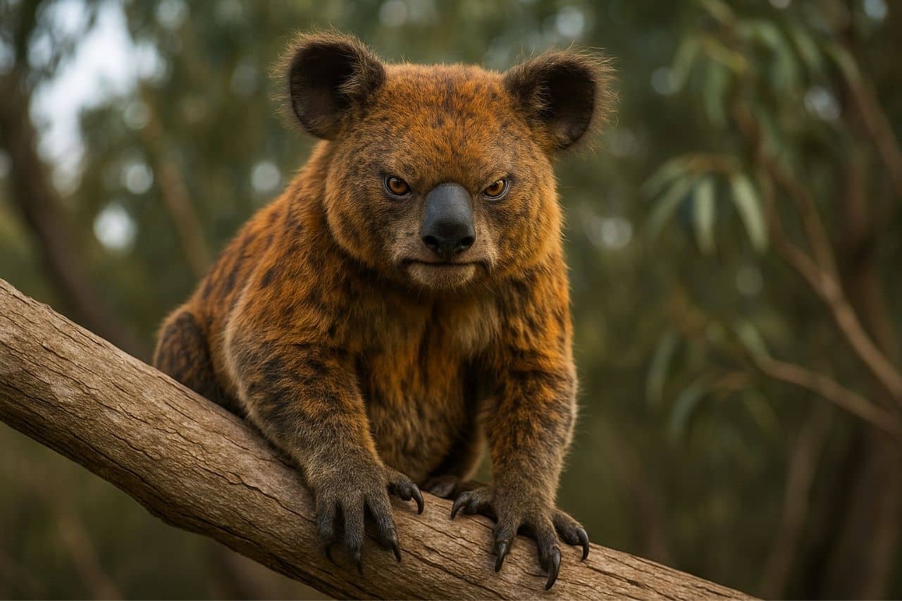 drop bear sur une branche
