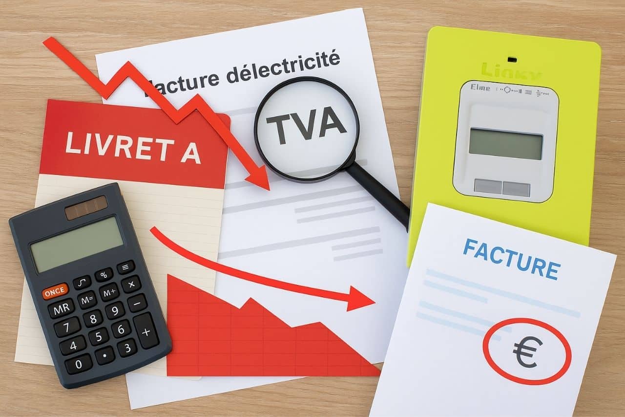 baisse du livret a, hausse tva énergie et frais compteur linky au 1er août 2025 demander à chatgpt