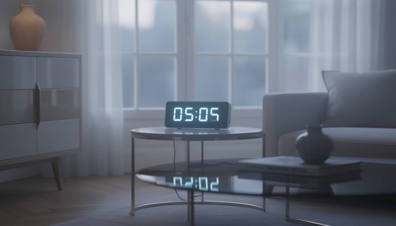 découvrez la signification de l’heure miroir 05h05 et le message qu’elle vous transmet pour mieux comprendre les signes de votre subconscient.