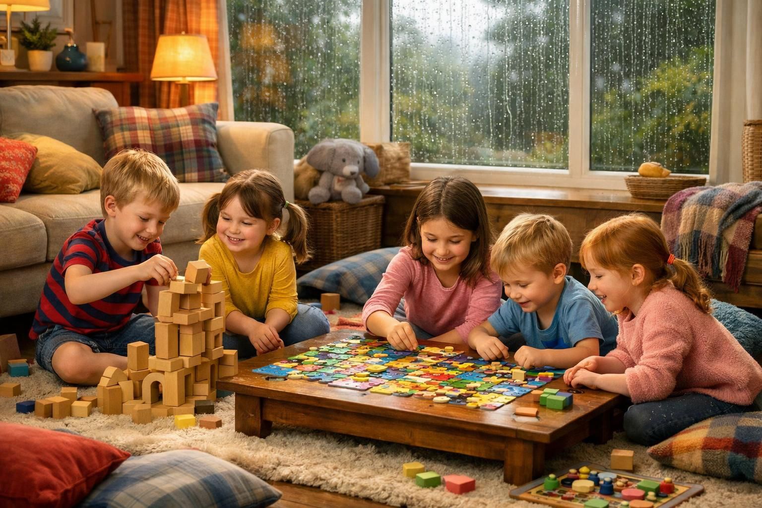 découvrez des idées amusantes et créatives de jeux d'intérieur pour enfants quand il pleut, pour les divertir tout en restant au chaud à la maison.