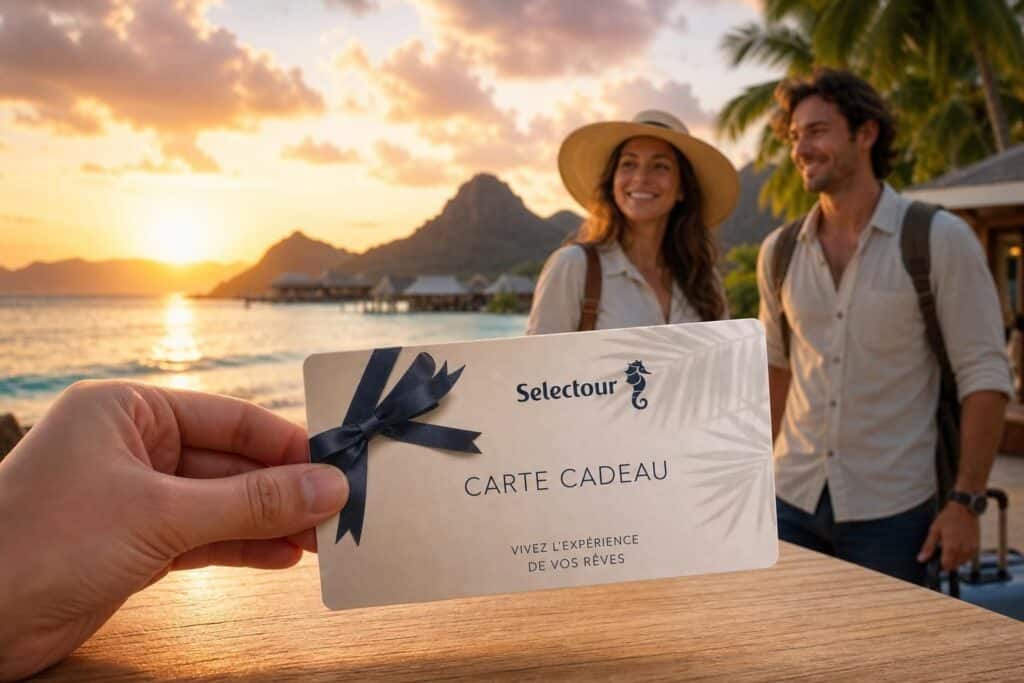 Offrez une escapade inoubliable avec la carte cadeau voyage Selectour. Le cadeau parfait pour des aventures uniques et des souvenirs mémorables.
