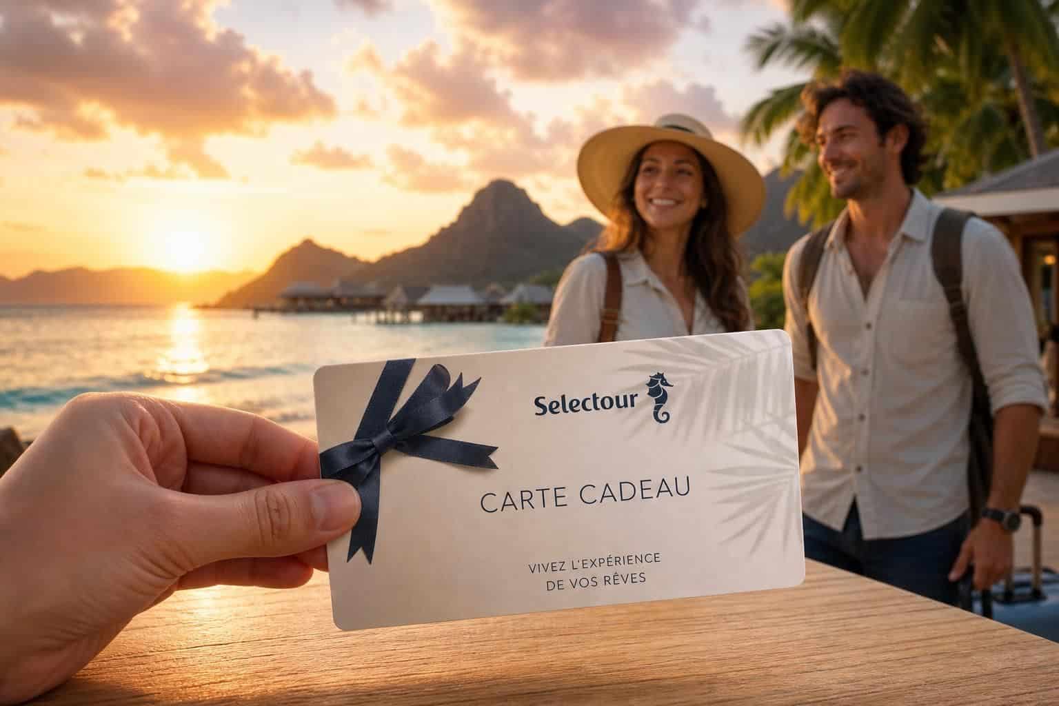 Offrez une escapade inoubliable avec la carte cadeau voyage Selectour. Le cadeau parfait pour des aventures uniques et des souvenirs mémorables.