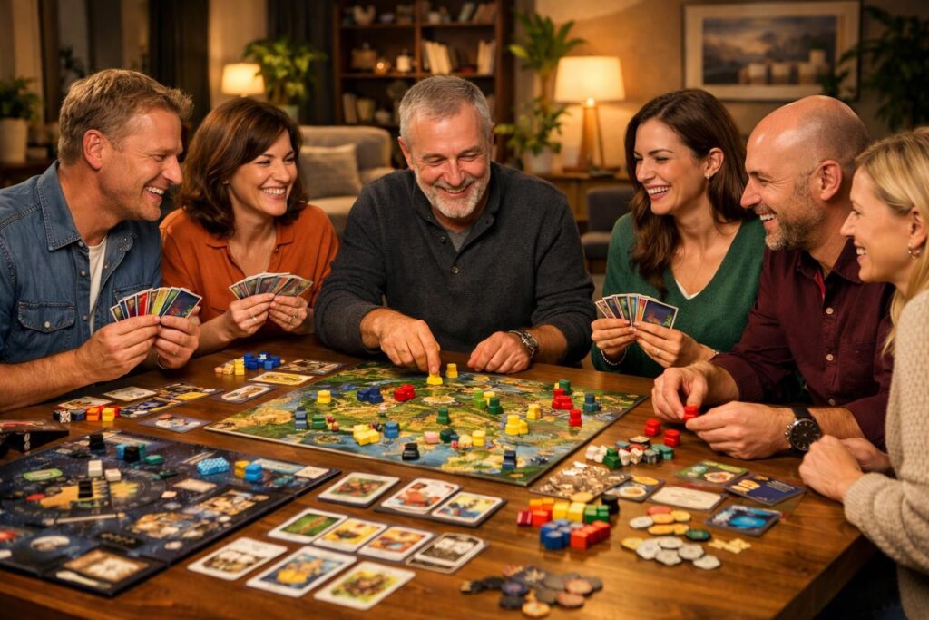 découvrez nos idées de jeux de société pour adultes afin de garantir une soirée conviviale et réussie entre amis ou en famille.