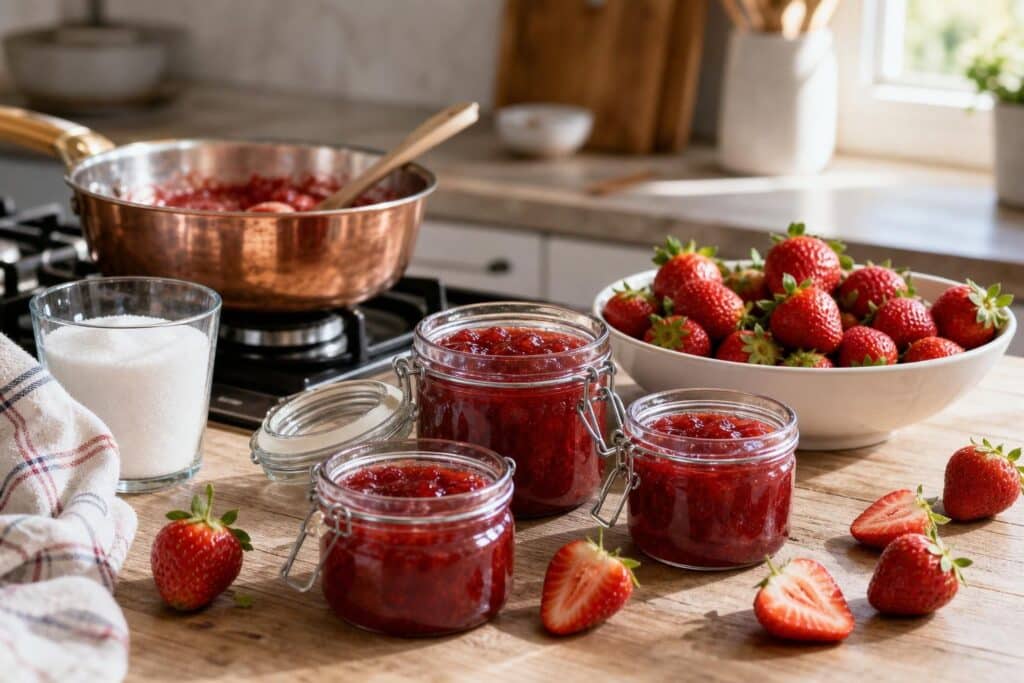 découvrez notre recette facile et gourmande de confiture de fraises maison pour savourer l'été toute l'année avec un goût authentique.