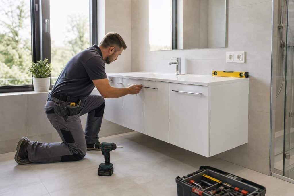 apprenez étape par étape comment installer facilement un meuble de salle de bain pour optimiser votre espace et moderniser votre intérieur.