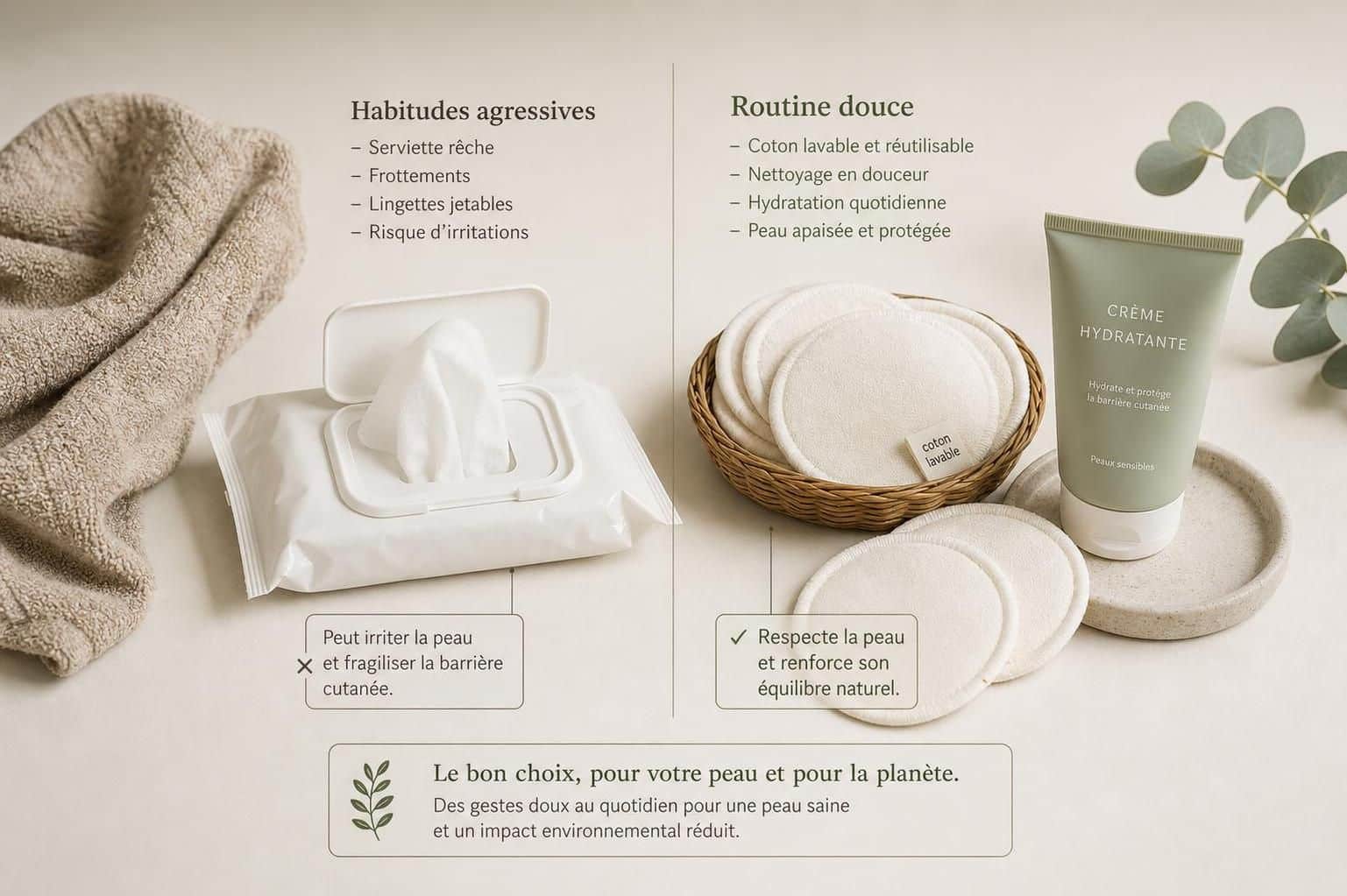 découvrez nos conseils pour se démaquiller correctement tout en respectant la peau, afin d'éviter irritations et agressions cutanées.