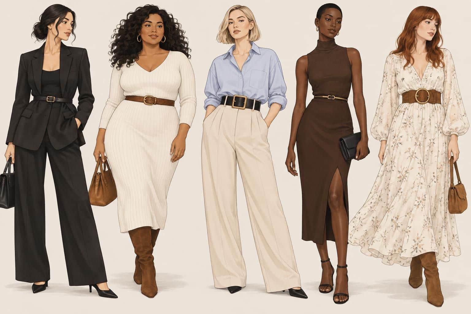 découvrez comment porter une ceinture pour structurer votre silhouette, marquer la taille et harmoniser vos tenues avec style.